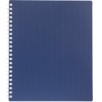 Тетрадь А5 80л клетка "Velvet. Синяя" на спирали пластиковая обложка 081568
