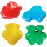 Формочки "Транспорт №13" 4шт. 11х11х8см в сетке 15572/АТ