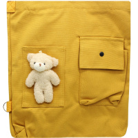 Сумка 37х30см 1 отделение, 2 кармана, текстиль, оранжевая BX23215