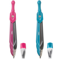 Циркуль "Deli" + набор грифелей, металл/пластик, в футляре EG20502