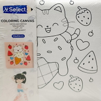 Холст на подрамнике с эскизом 10х10см "Зверята/Транспорт" VS195090