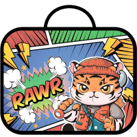 Папка с ручками 33,5х26х6см "Модный тигренок" ткань ПШ-11