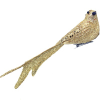 Украшение декоративное "Птица" 21см золото D-4006