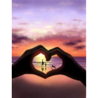 Алмазная мозаика 30х40см "Любовь" полная выкладка GB75801