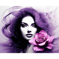 Живопись по номерам (акрил) 40х50см "Фиолетовое настроение" сложность 4, холст на подрамнике МСА2087