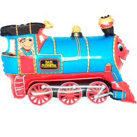 Шар возд.фигурный Паровозик голубой 80 см х 70 см шар фольга 901689A