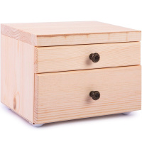 Заготовка для декорирования "Комод с 2-мя ящиками" 20х15х14см сосна ВД-1091