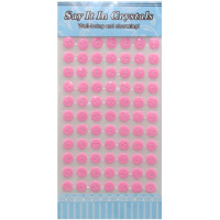 Наклейки Пуговицы d= 10мм 24*12*0,5см розовые Y4150-16