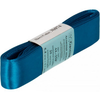 Лента упаковочная атласная 2,5см х 5,4м ярко-голубая №074 AL-25P