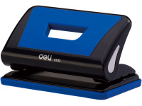 Дырокол 10л 2-отв, d-6мм, металл, синий E0103