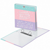 Папка на 2-х кольцах "О главном!" А5 30мм твердая обложка 3D фольга 070900