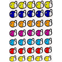 Наклейка школьная "Оценки. Смайлы Класс" 35шт. 8 листов (35шт-2,2см) BSD-A202