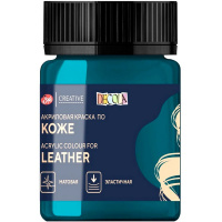 Краска акриловая по коже 50мл бирюзовая банка Декола 26128507