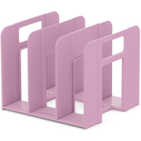 Подставка д/бумаг 3-х секционная 18x16x19см "Techno Manga" розовая, пластик 61496