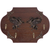 Ключница 25х3,5х18см дерево/металл 209409А