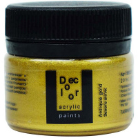 Краска акриловая 20мл "Деколор" золото антик 2603127