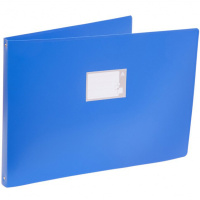 Папка на 4-х кольцах А3 27мм синяя горизонтальная 0827GA3blu