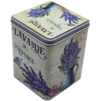 Шкатулка "Лаванда" 9х9х12см металл О3781