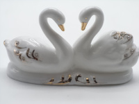 Сувенир "Лебеди" 7х13см белый, керамика Y3683-16