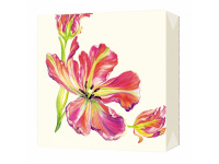 Салфетка 33х33мм 1шт Тюльпаны трехслойная 1002078