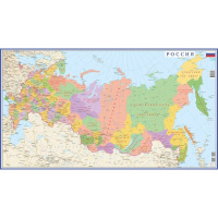 Карта "Россия" складная 99х50см односторнняя, масштаб 1:900 000