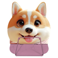 Подставка для книг металлическая "My Little Corgi" 17х18,5см в форме корги, в пакете 8063634