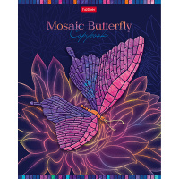 Тетрадь А5 48л клетка "Мозаика" на скобе, фольгирование, 5 дизайнов 48Т5КфA1/054898