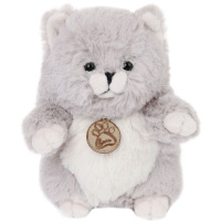 Толстый кот 16см серый AT365235