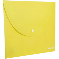 Папка-конверт на кнопке А4 0,18мм с расширением, желтая E38131