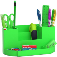 Набор настольный "Victoria. Neon Solid" 28,5х12,5х22см 13 предметов, пластик, зеленый 53264