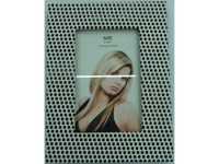 Рамка для фото 10х15см "Горох" пластик, белая/черная Y1328-14/YL0209