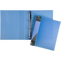 Папка на 4-х кольцах "DIAMOND" А4 40 мм полупрозрачная синяя 4AB4_02009/038403