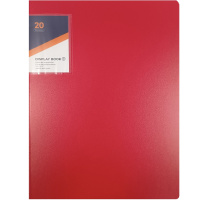 Папка 20 вкладышей А4 полипропилен 0,75мм внешний карман красная VS195129