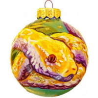 Шар 80мм "Золотой питон" в подарочной упаковке КУ-80-244095