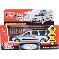 Машина "Lada Largus. Полиция" белая, инерционная, металл 12см (открывающиеся двери) SB-16-47-P-WB
