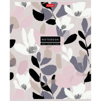 Тетрадь А5 48л линия "Музыка цветов" на скобе тиснение 5 дизайнов 093163