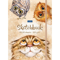 Скетчбук А5 14,5х21см 80-50л 100г/м2 "Верь в себя!" на закрытом гребне, на резинке, твер.обложка