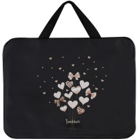 Папка с ручками 26х34х6см "Fashion hearts* ткань ПШ-11/260302