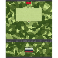 Тетрадь А5 18л клетка "Камуфляж" на скобе 5 дизайнов 18Т5В1/080097