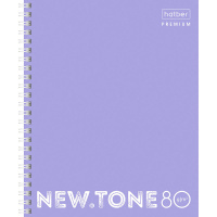 Тетрадь А5 80л клетка "NEWtone Pastel Лаванда" 80гр/м2 на спирали глянцевая ламинация 061926