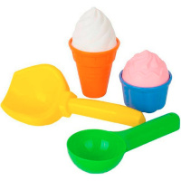 Набор д/песка "Сладкоежка" (совок, 2 формочки, ложка) 18х12,5х6см У389