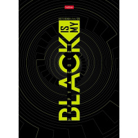 Бизнес-блокнот А4 80л "BLACK" клетка 5-цветный блок матовая ламинация 7БЦ 075620
