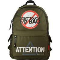 Рюкзак "Не прикасайся" 40х30х17см, 600гр, 1 отделение, 3 кармана, темно-зеленый 12-003-109/11