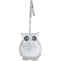 Сувенир "Сова" 4,5см белый, керамика Y2488-15