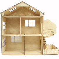 Кукольный дом 2 этажа 61х20х56см фанера