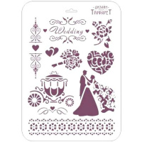Трафарет пластиковый 22х31см "Свадебный вальс" ТМ-05