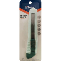 Нож канцелярский 16мм с фиксатором лезвия, пластиковый, 4 цвета корпуса VS195334