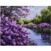 Живопись по номерам (акрил) 40х50см "Летний пейзаж" сложность 3, холст на подрамнике МСА2162