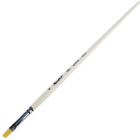 Кисть синтетика под щетину плоская №8 длинная ручка ЖВ2-08,02Б