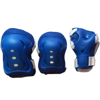 Набор защиты в сетке (нарукавники, наколенники, налокотники) синий Y7896-18